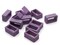 12 18mm Purple Wood Rectangle Slider Half Drilled Bead Frames